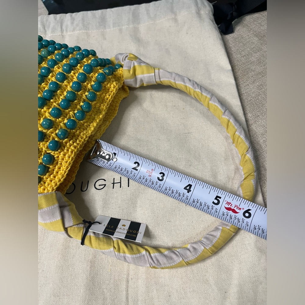 Lele Sadoughi Sunflower Beatrix Crochet Bag With Stone beaded embellishments - Picture 11 of 14